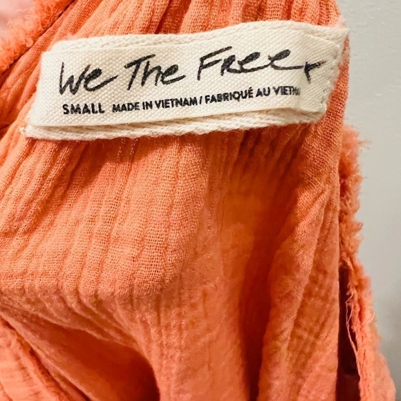 Free People Top Moving Mountains Button-Up Boho Vacation perpetual sunset - Picture 6 of 6